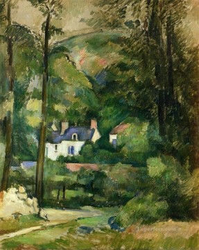  paisajes - Casas en el paisaje verde de Paul Cezanne